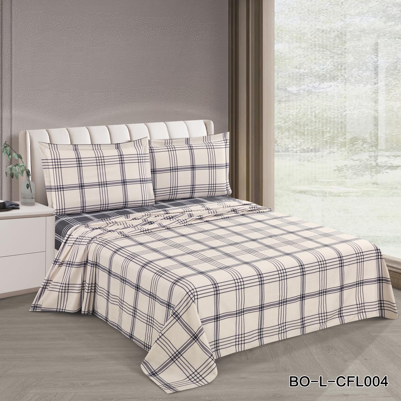 شراشف سرير قطن نفرين 4قطع