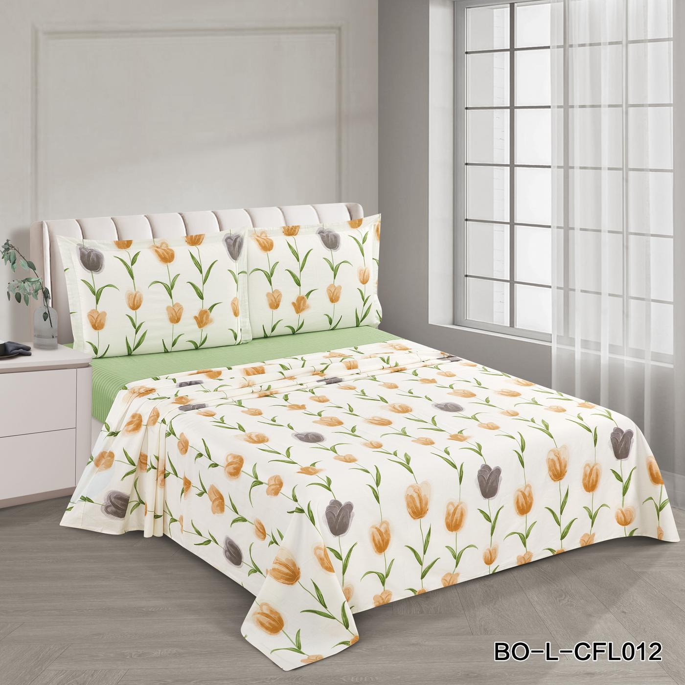 شراشف سرير قطن نفرين 4قطع