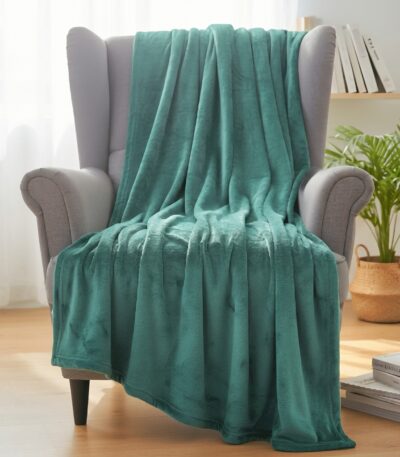 بطانية دفئ سادة اخضر 200*230